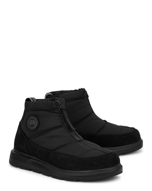 Canada Goose Black Crofton Puffer Nylon Ankle Boots for men