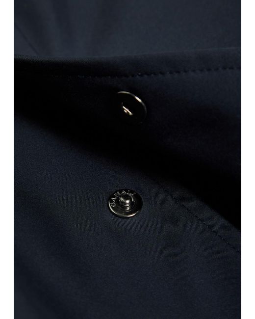 Canali Blue Layered Woven Coat for men