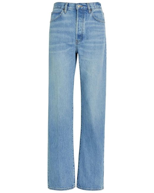 FRAME Blue The Vertical Straight-Leg Jeans