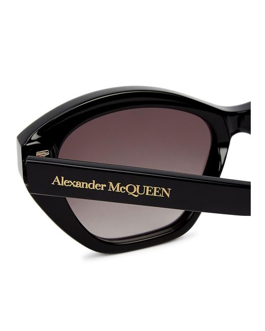 McQueen Black Cat-Eye Sunglasses, Sunglasses