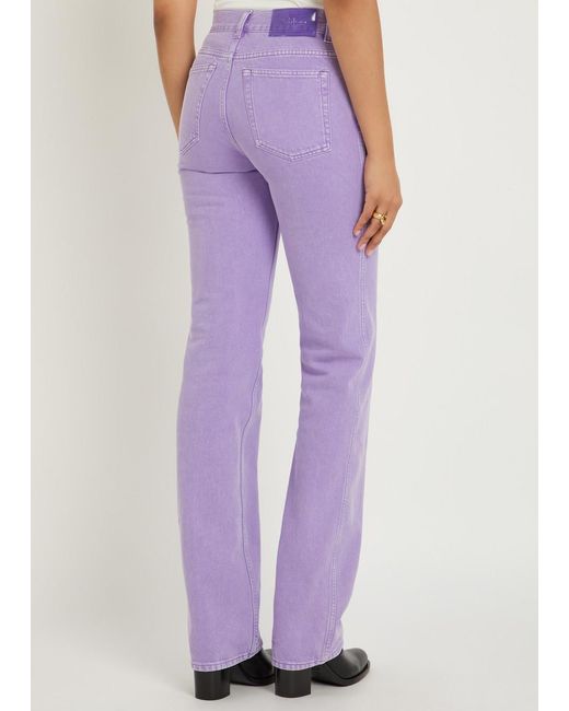 Chloé Purple Straight-Leg Jeans