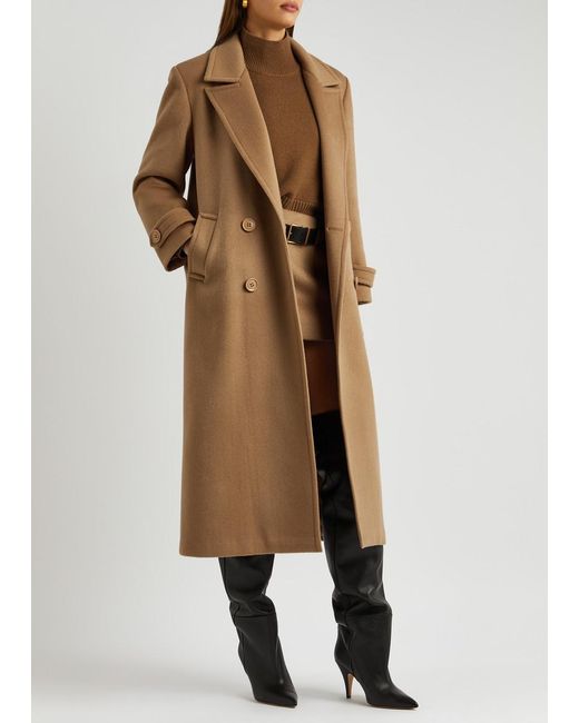 AEXAE Natural Oversized Double-breasted Wool Coat