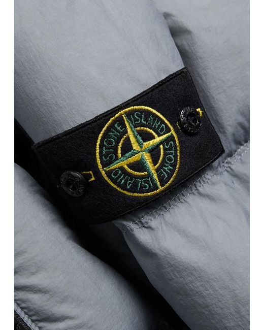 Stone Island Gray Padded Nylon Jacket for men