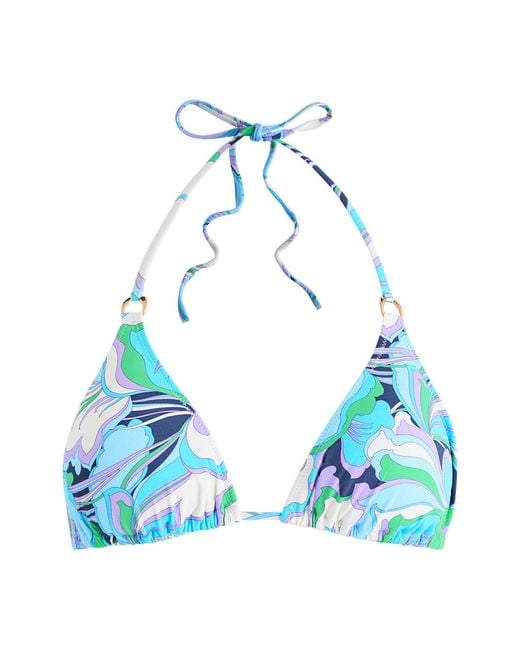 Melissa Odabash Blue Key West Printed Bikini Top