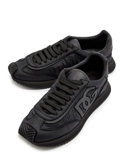 Dolce & Gabbana Black Runner Panelled Shell Sneakers for men