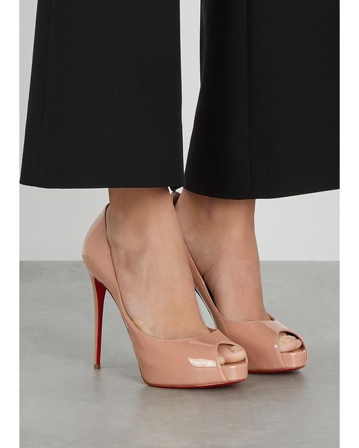 Christian Louboutin Pink New Very Prive 120 Patent Leather Pumps