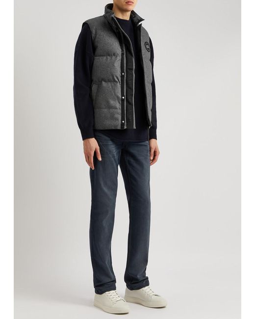 Canada Goose Gray Garson Quilted Wool-blend Gilet for men
