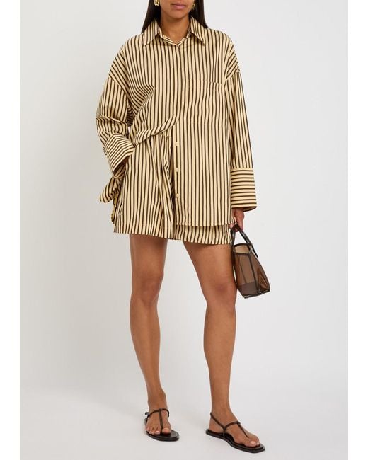 Faithfull The Brand Natural Clemente Striped Cotton Shirt
