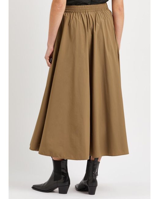 Herno Natural Nylon Pleated Maxi Skirt