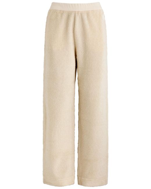 Moncler Natural Logo Straight-Leg Fleece Track Pants