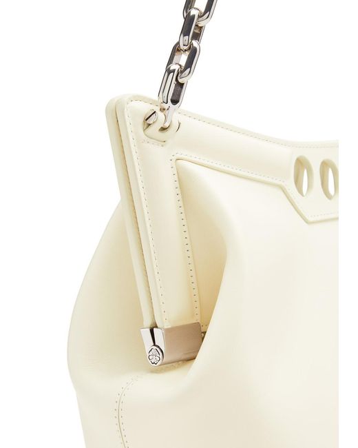 Alexander McQueen Natural The Peak Leather Clutch, Leather Clutch