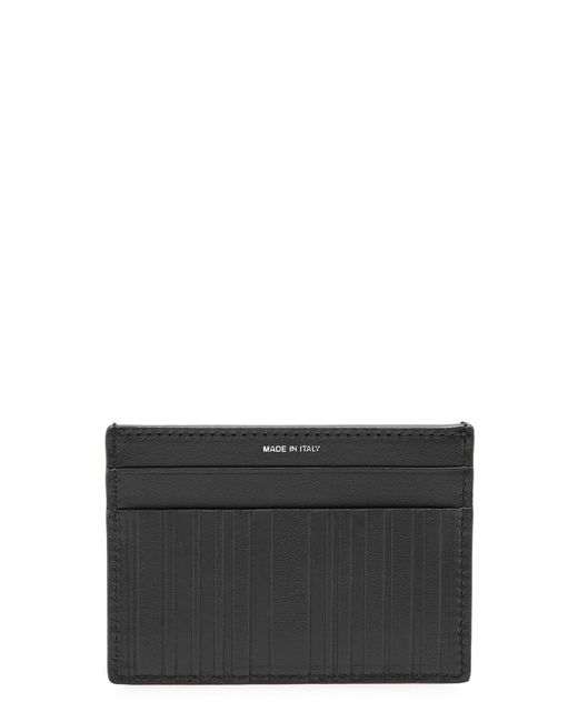 Paul Smith Black Embossed Leather Card Holder for men