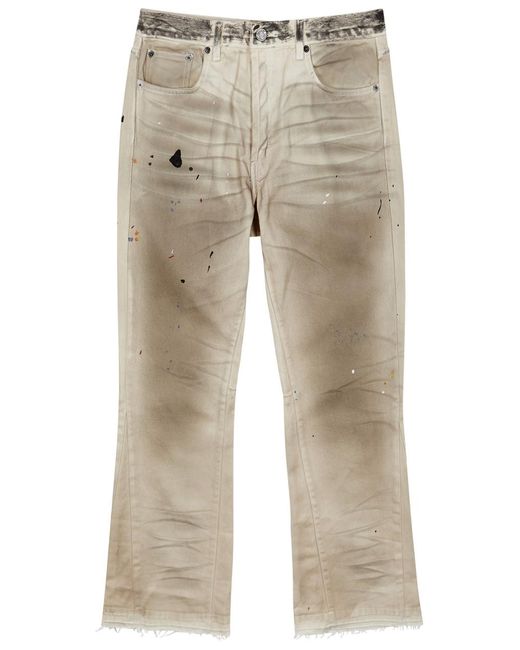GALLERY DEPT. Natural Hollywood Blvd Distressed Flared Jeans for men