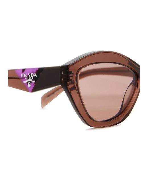 Prada Brown Cat-eye Sunglasses