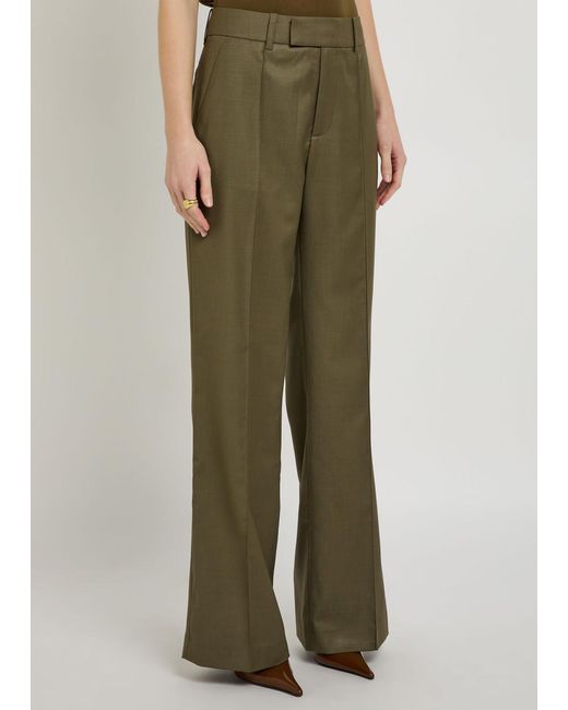 Ronny Kobo Green Rowley Straight-Leg Trousers
