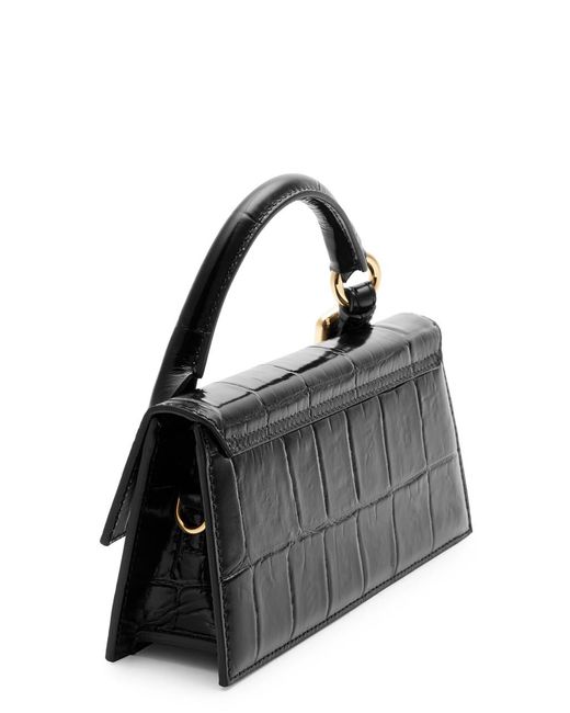 Jacquemus Black Le Chiquito Long Boucle Leather Top Handle Bag