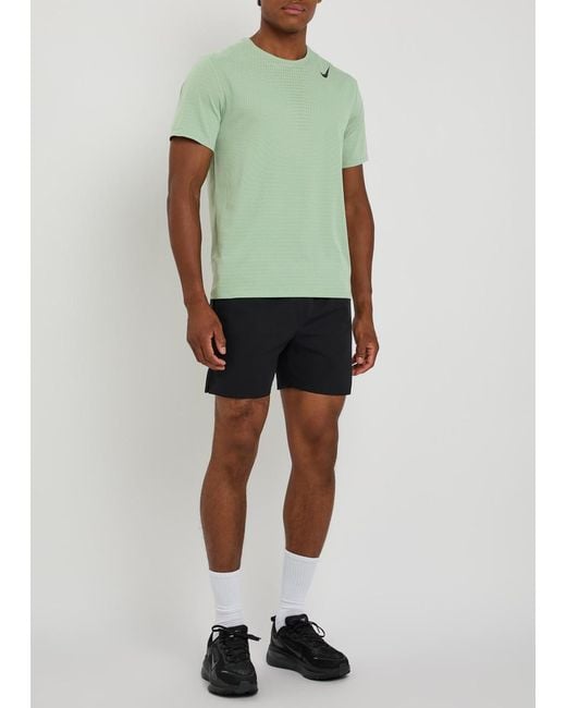 Nike Green Aeroswift Dri-Fit Adv Perforated Jersey Running T-Shirt for men