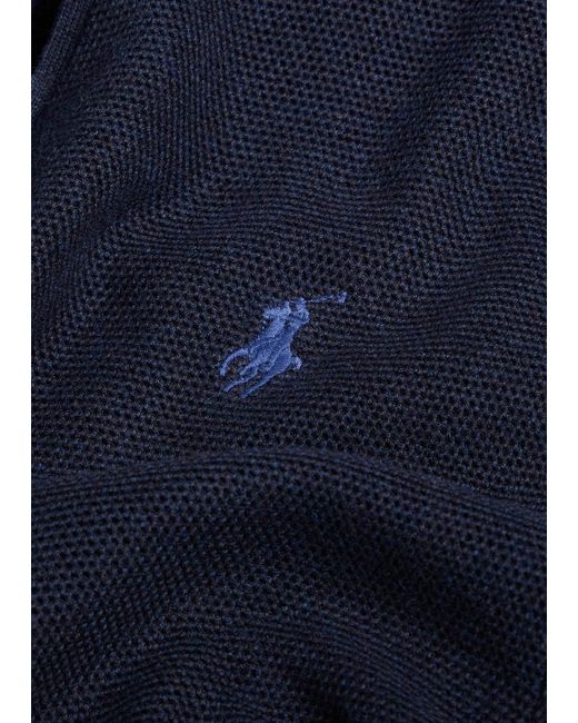 Polo Ralph Lauren Blue Half-Zip Cotton-Knit Jumper for men