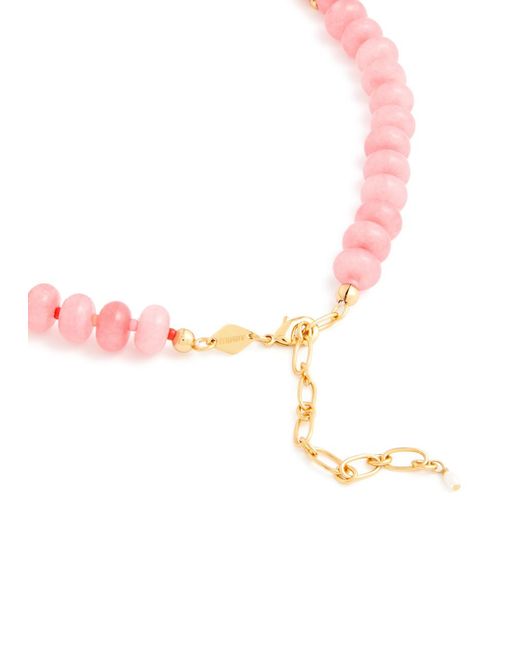 Anni Lu Pink Barrel 18kt Gold-plated Necklace