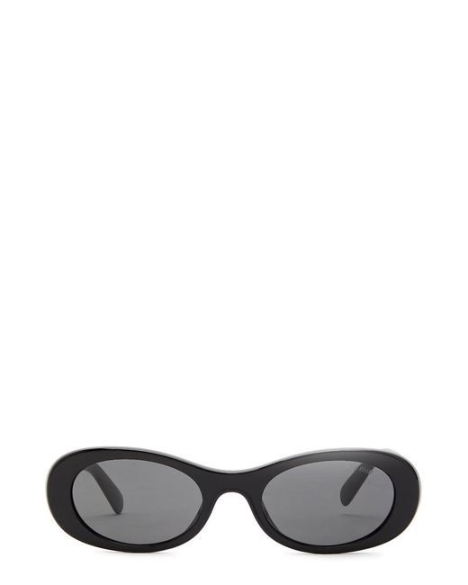 Miu Miu Black Oval-frame Sunglasses
