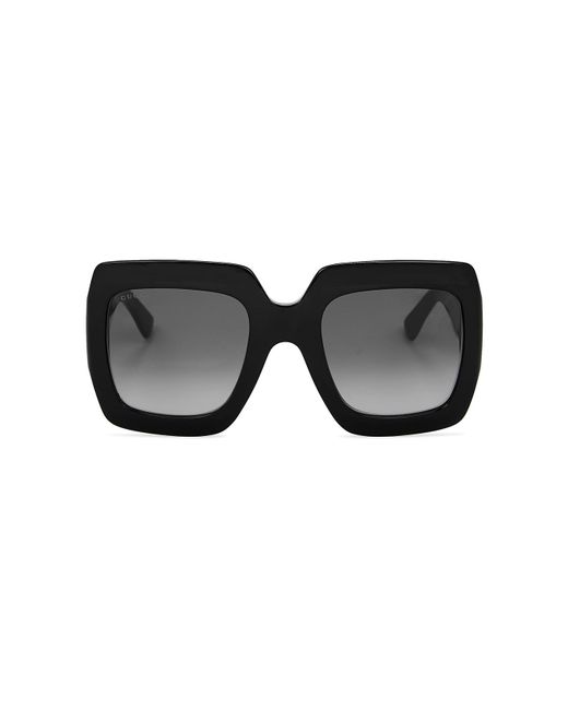 Gucci Black Oversized Square-Frame Sunglasses, Sunglasses