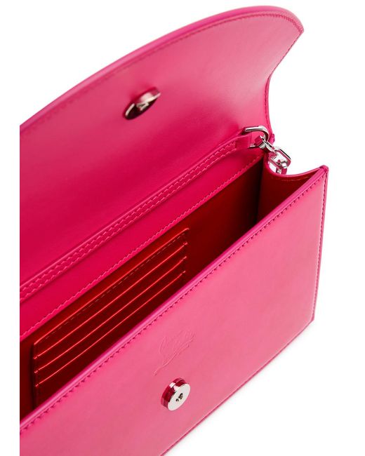 Christian Louboutin Pink Pearlescent Patent Leather Clutch