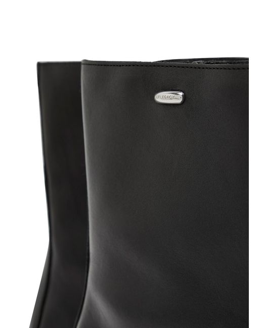 Our Legacy Black Camion Leather Ankle Boots for men