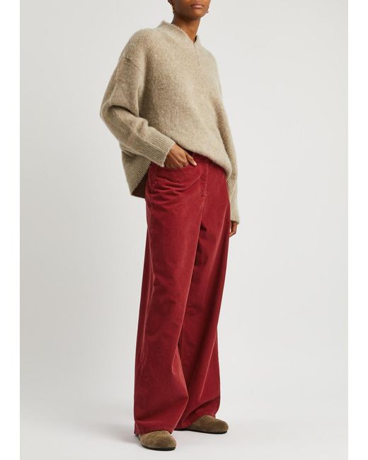 The Row Red Chan Wide-Leg Corduroy Trousers