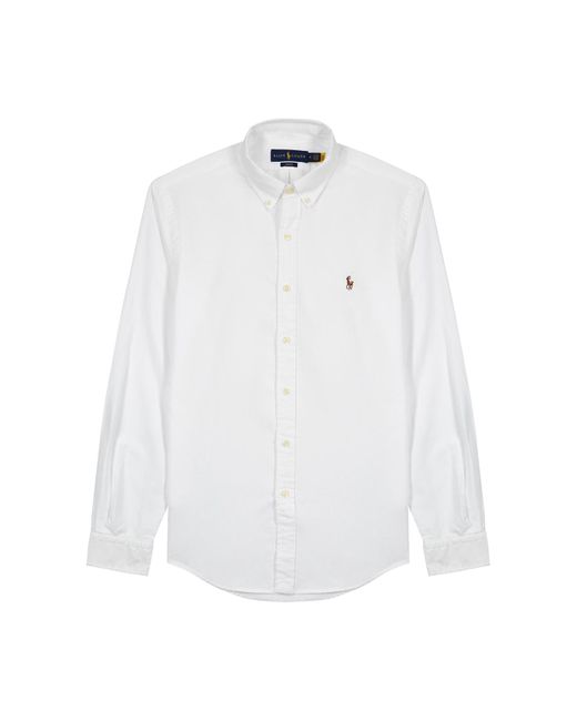 Polo Ralph Lauren White Piqué Cotton Oxford Shirt for men