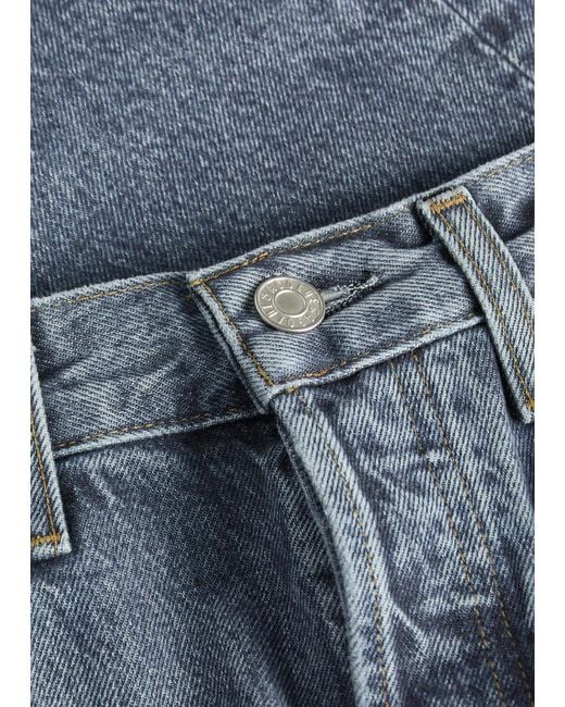 Agolde Blue Luna Pieced Barrel-Leg Jeans