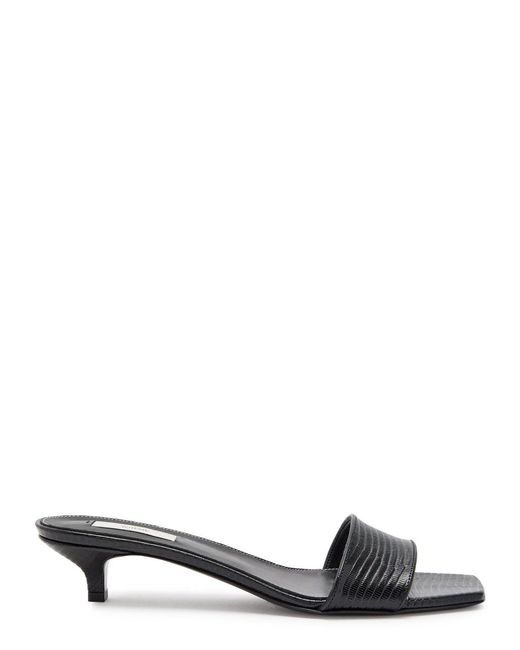 Totême White 40 Lizard-Effect Leather Mules