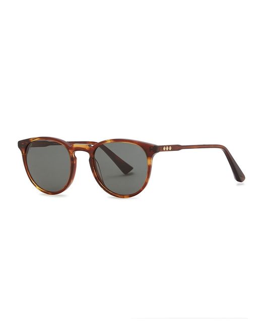 Taylor Morris Brown George Arthur Tortoiseshell Oval-Frame Sunglasses for men