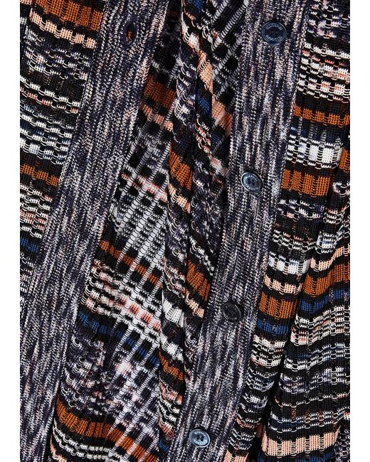 Missoni Black Striped Fine-knit Maxi Cardigan