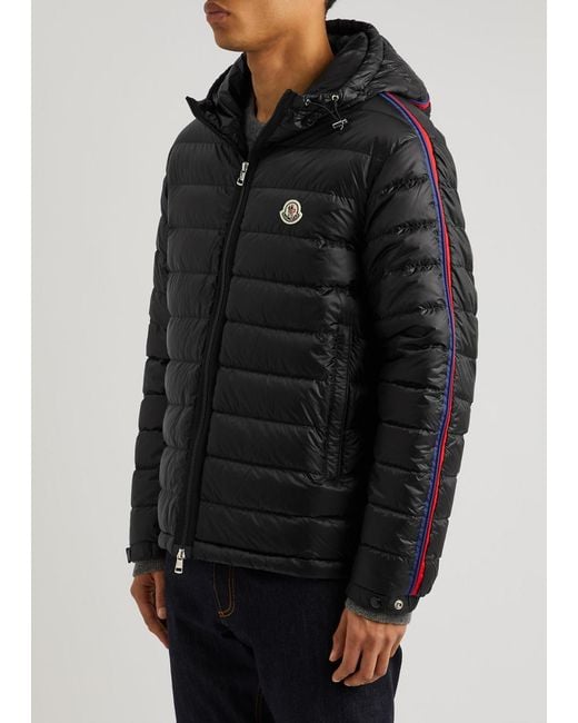 Moncler Black Agout Quilted Shell Jacket for men