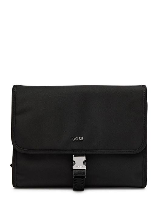 Boss Black Highway Nylon Hanging Wash Bag for men