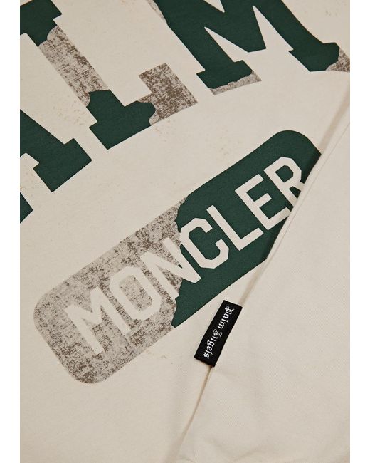 Moncler Genius White 8 Moncler Palm Angels Logo Cotton T-shirt for men