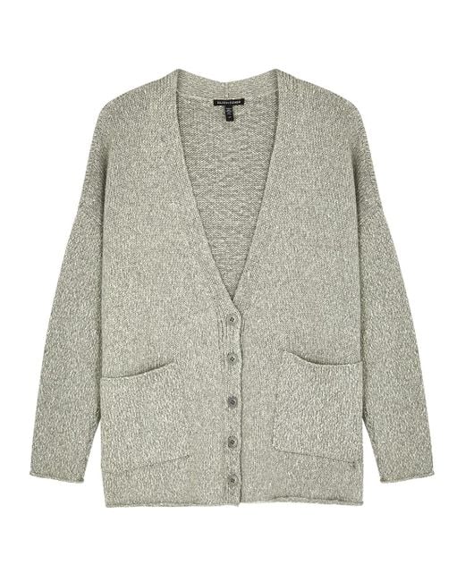 Eileen Fisher Gray Alpaca-blend Cardigan