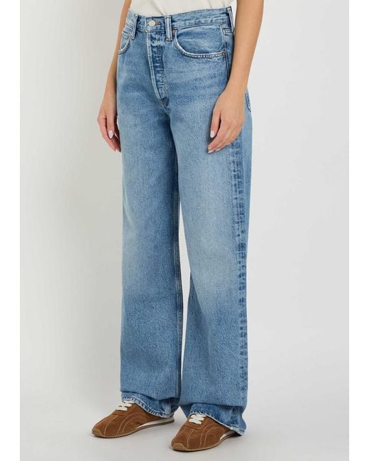 Agolde Blue Vintage Loose Straight-Leg Jeans