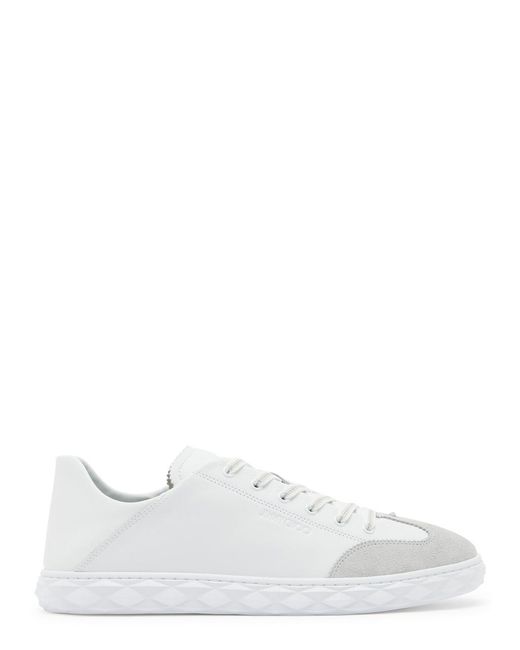 Jimmy Choo White Diamond Flex Leather Sneakers for men