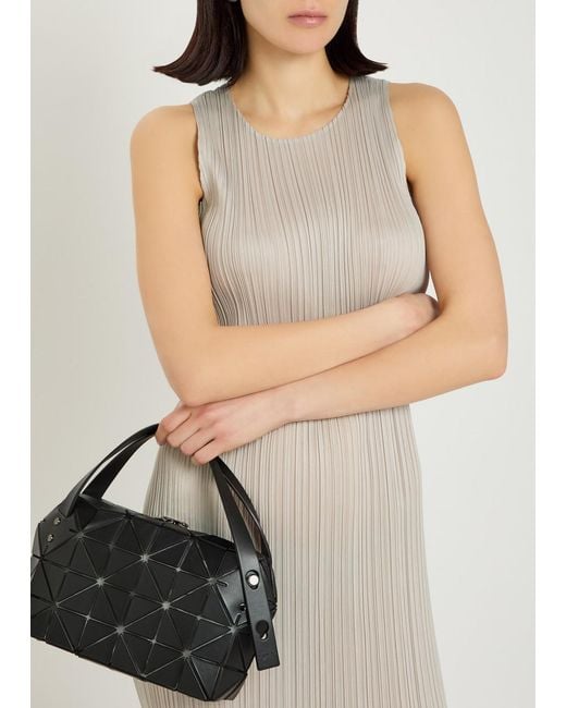 Pleats Please Issey Miyake White Pleated Woven Midi Dress