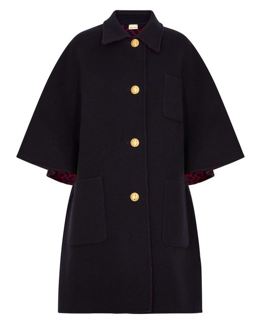 Gucci Black Reversible Wool-blend Coat
