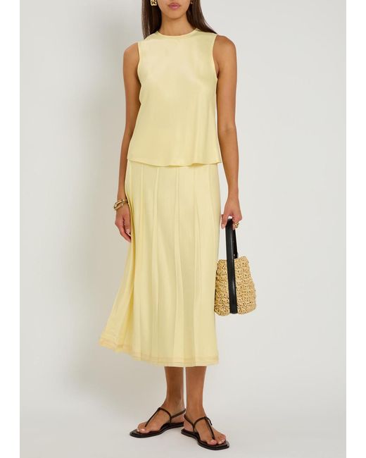 Vince Yellow Satin Top