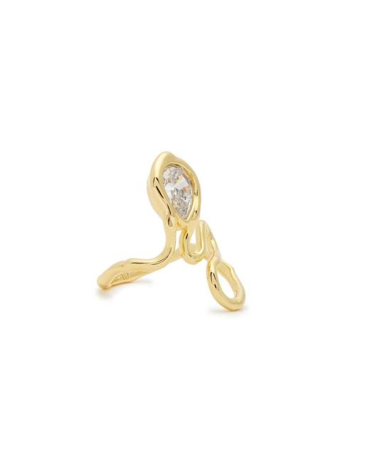 Alexis Metallic Asterales Floating Vine 14Kt-Plated Ring