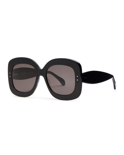 Alaïa Black Oversized Square-frame Sunglasses