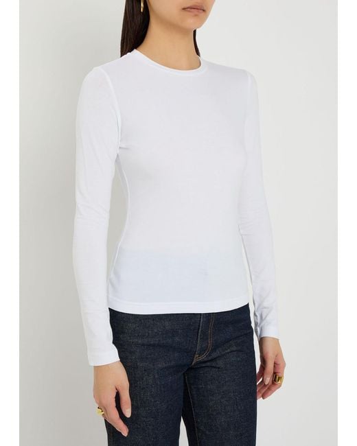 Varley White Edna Jersey Top