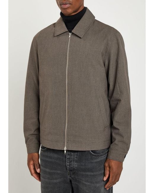 Wax London Brown Eldon Houndstooth Jacket for men