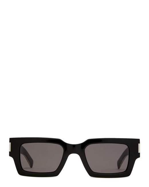 Saint Laurent Black Rectangle-frame Sunglasses for men