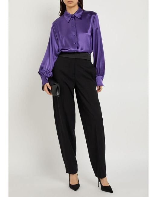 Joseph Purple Dieu Satin Blouse