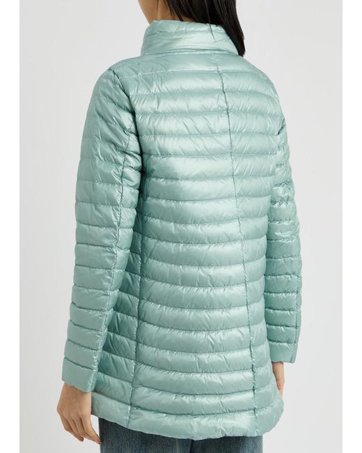 Herno Green Reversible Quilted Shell Jacket