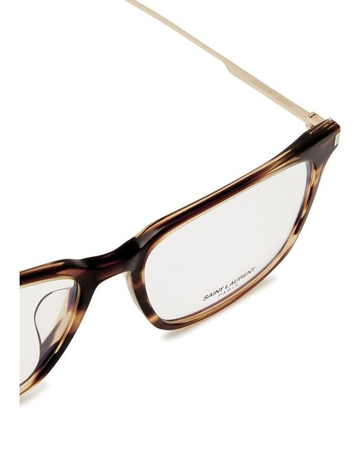 Saint Laurent Multicolor Rectangle-Frame Optical Glasses for men